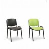 ISO SKY OFFICE - CHAISE VISITEUR EMPILABLE EN FAUX CUIR STANDARD OU CERTIFICAT IGNIFUGÉ 1IM DIVERSES COULEURS