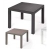 Ares 70 - Table haute 70x70xH74 cm en polypropylène pour restaurant de jardin extérieur certifié pour usage local