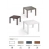 Ares 90-Table de bar en polypropylène 90x90 pour restaurant de jardin en plein air hôtel certifié pour une utilisation locale
