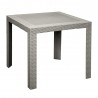 Satu Rattan – Table carrée 80x80 en polypropylène type rotin de restaurant pour l’extérieur  certifiée
