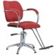 Sedia poltrona parrucchiere professionale mod.Red alzabile salone parrucchiere