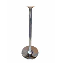 Saturno RHF109 - Base ronde en acier chromé de 109 cm de hauteur fixe pour tables de bar, restaurant, pub, hôtel
