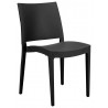 BOHEME  - CHAISE EN POLYPROPYLENE SIMILI ROTIN  EMPILABLE pour  L'EXTERIEUR POUR BAR, RESTAURANT, PISCINE, HÔTEL GRAND SOLEIL