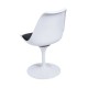 TULIP - Sedia girevole bianca o nera replica design Eero Saarinen con base in fusione di alluminio e seduta in ABS