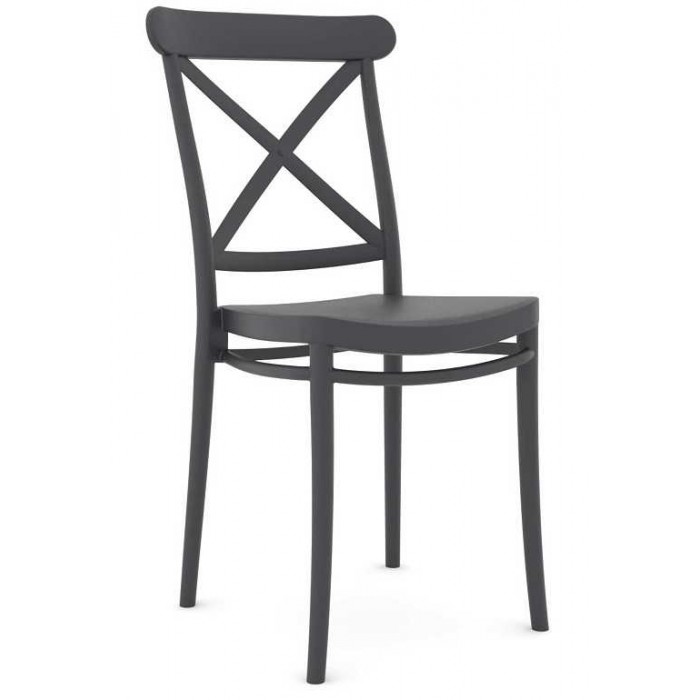 CROSS PP – Sedia impilabile polipropilene design retrò paesana vintage bar ristorante catering matrimonio wedding