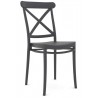 TIARA CROSS - Chaise empilable en polypropylène fibre de verre design croix village rétro vintage bar restaurant
