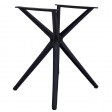 VEGA - base design moderne en polypropylène noir 4 pieds croisés robustes et légers pour plateaux de table ronds ou carrés