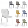 ARIA - Chaise perforée et empilable en polypropylène/fibre de verre (BICA ITALIE) pour bars, restaurants, pizzerias et traiteurs