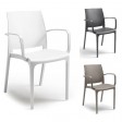 VOLGA ARMCHAIR - Fauteuil empilable en polypropylène/fibre de verre (BICA ITALIE) pour bars, restaurants et pizzerias