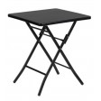 PANAREA - Table pliante d'extérieur 60 x 60 x 70 cm en métal peint noir pour bars et pizzerias