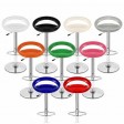 CIAMBELLA - Tabouret de bar en ABS pied chromé pour habitat, bureau, bar, restaurant, hôtel