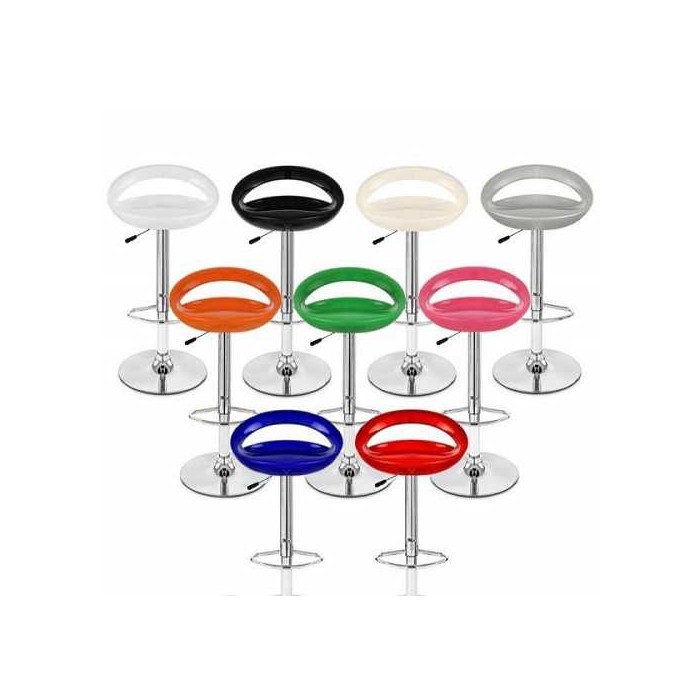 CIAMBELLA - Sgabello bar in ABS gamba cromata per casa, ufficio, bar, ristorante, hotel