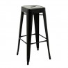 Metal  H77cm - Tabouret  de  bar avec une structure métallique pour l'habitat, bar, pub, restaurant