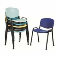 Giove - chaise bureau empilable en métal et polypropylène pour salle de réunion, salle d'attente, salle réunion, hôtel