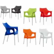 OLA - Chaise (fauteuil) Empilable en polypropylène avec pieds en aluminium SCAB DESIGN pour bar, restaurant, hôtel