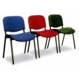 UFFICIO ISO - CHAISE DE BUREAU VISITEUR EMPILABLE EN TISSU STANDARD OU CERTIFIÉ IGNIFUGE 1IM DIFFÉRENTES COULEURS
