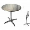 R70-P TABLE RONDE EN ALUMINIUM diam.70cm,TOP PLIABLE AVEC PIED CENTRAL DE 4 PIEDS POUR BAR, RESTAURANT, PISCINE, HOTEL
