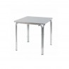 Q70-4G - TABLE CARRE EN ALUMINIUM 70x70cm AVEC QUATRE PIEDS  POUR BAR, RESTAURANT, PISCINE, HOTEL