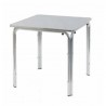 Q80-4G - TABLE CARRE EN ALUMINIUM  80x80cm AVEC QUATRE PIEDS  POUR BAR, RESTAURANT, PISCINE, HOTEL