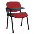 ISO-T OFFICE - CHAISE DE BUREAU AVEC TABLETTE POUR VISITEUR EN TISSU IGNIFUGE STANDARD OU CERTIFIÉ COULEURS DIFFÉRENTES