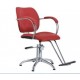 Sedia poltrona parrucchiere professionale mod.Red alzabile salone parrucchiere