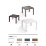 BOHEME - Tavolo contract quadrato 90X90 in polyrattan per giardino, bar, ristorante, pizzeria Grand Soleil