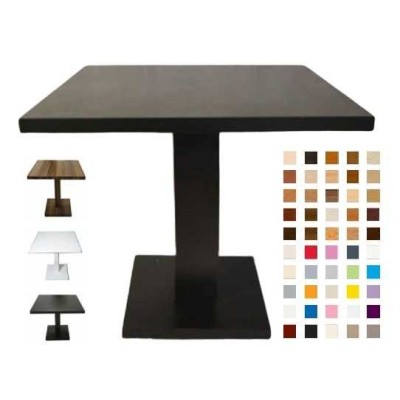 GIOVE Q - TAVOLO QUADRATO IN LEGNO NOBILITATO MELAMINICO COLORI LEGNO VENATO, UNI