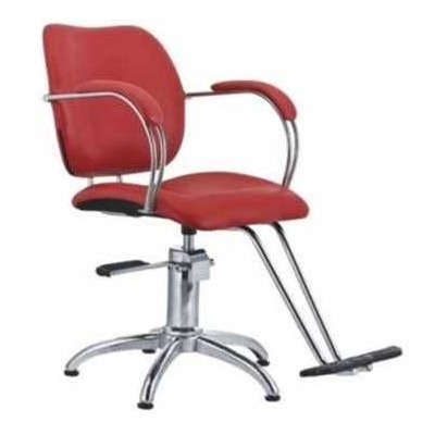 Sedia poltrona parrucchiere professionale mod.Red alzabile salone parrucchiere