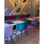Cube - Divanetto bar poltroncina Contract personalizzati per locali in ecopelle (pelle ecologica), tessuto