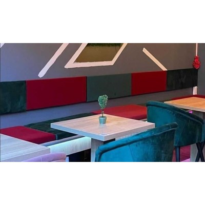 Cube - Divanetto bar poltroncina Contract personalizzati per locali in ecopelle (pelle ecologica), tessuto