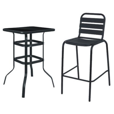 Metal A - Tavolo alto stile industriale simil Tolix 60x60xH108cm casa bar ristorante catering albergo