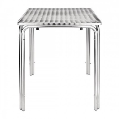Q60-4G - TAVOLO IN ALLUMINIO QUADRATO A QUATTRO GAMBE PER BAR, RISTORANTE, PISCINA, HOTEL, ALBERGO