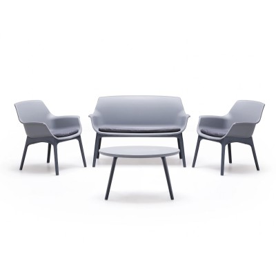 SET RATTAN VENEZIA 2 - Set 4 persone in polipropilene rattan (BICA Italy) bar ristorante pizzeria pub catering