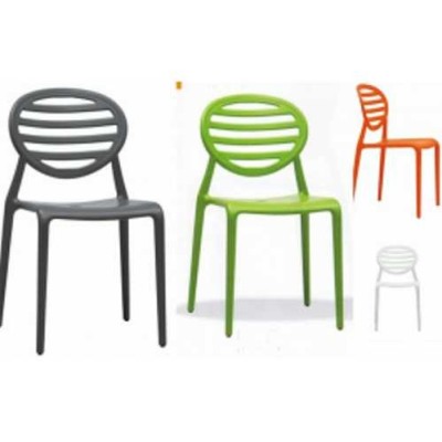TOP GIO - SEDIA ERGONOMICA IN POLIPROPILENE IMPILABILE DA ESTERNO PER BAR, RISTORANTE, PISCINA, HOTEL SCAB DESIGN