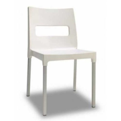 MAXI DIVA - sedia impilabile in tecnopolimero con gambe in alluminio SCAB DESIGN per bar, ristorante, hotel