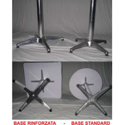 R60 - TAVOLO IN ALLUMINIO TONDO CON GAMBA CENTRALE A 4 PIEDI PER BAR, RISTORANTE, PISCINA, HOTEL, ALBERGO