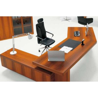 AGENCY - Scrivania contract office direzionale in legno nobilitato melaminico per ufficio, studio, hotel, albergo